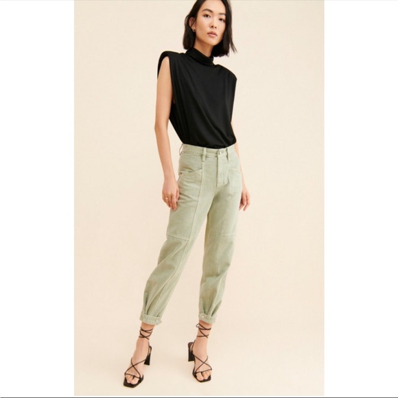 Blue Revival size24 olive green cargo style denim - Picture 2 of 16